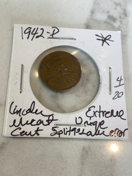 1942 P Lincoln Wheat Cent (extreme Error) 159