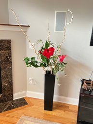 Large Vase With Artificial Flowers