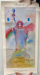 Peter Max Poster Signed By Peter Max 1988