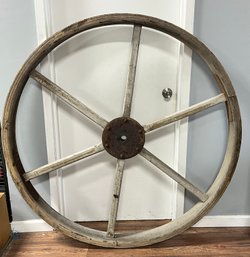 Salvaged Wood Wagon Wheel