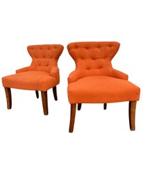 Lot Of Two Orange  Chairs - Bright Colors