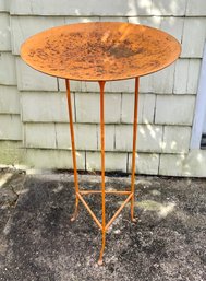 Vintage Cast Iron 2 Piece Outdoor Stand - Bird Bath / Plant Stand