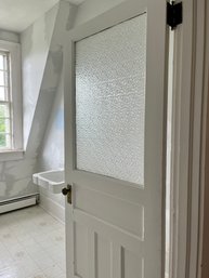 An Antique Pebble Glass Privacy Door - 2T