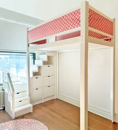 An AWESOME Custom Built Twin Loft Bed With Storage Stairs - Taken Apart And Ready For Your Space!