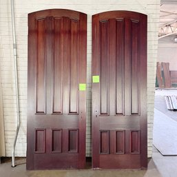 A Pair Of 8-Foot 6-panel Solid Black Walnut Doors