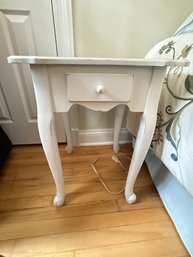 White Clawfoot Night Stand