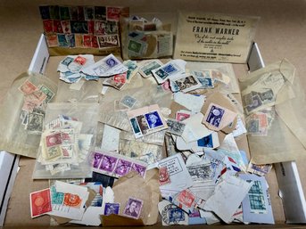 Misc Lot Of Stamps Including Frank Warner Envelope