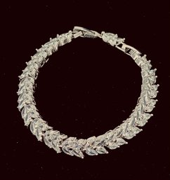 Marquis Cut Crystal Tennis Bracelet