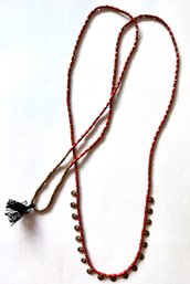 Vintage Extra Long Tibetan Beaded Necklace