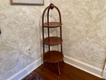 Kittinger Mahogany Three Tier Stand With Pencil Inlay