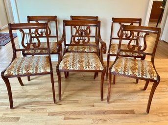 Set Of 6 Vintage DUNCAN PHYFE Style Dining Chairs