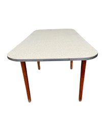 Midcentury Formica And Wood Table, Atomic Mid Century 1960's