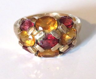 10k Ring With Precious Stones