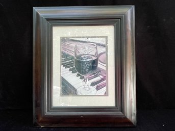 Painting Of A Glass By Keyboard