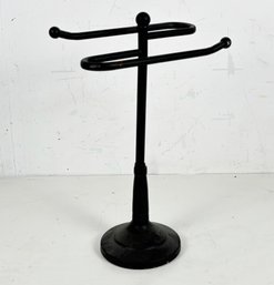 A Wrought Iron Hand Towel Rack