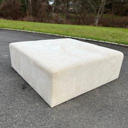 A Mitchell Gold & Bob Williams Samson Large Ultra Suede Off White Ottoman