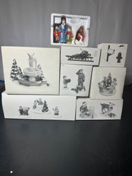 SEVEN MINT IN BOX DEPARTMENT 56 CHRISTMAS VILLAGE SETS