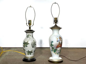 A Pair Of Ceramic Lamps
