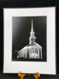 'Nine Pm' Black And White Print- Paul Hanson United Methodist Church Meriden Castle Craig Camera Club