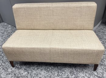 Steelcase Coalesse Circa Straight  Beige Upholstered Lounge Seat With Wood Legs