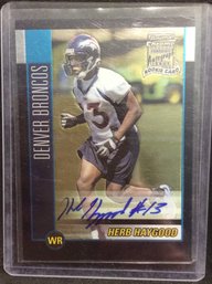 2002 Bowman Chrome Herb Haygood Certified Autograph Card - M
