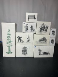 TEN MINT IN BOX DEPARTMENT 56 CHRISTMAS VILLAGE SETS