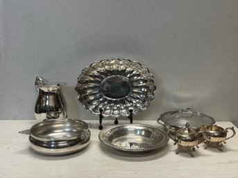 A Lot Of SEVEN Silver Plated Pieces - Sheffield, Eton & More