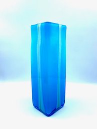 Bold Squared Cased Glass Tall Vase