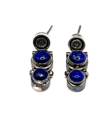 Vintage Sterling Silver Lapis Earrings