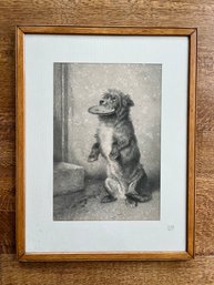 A Framed And Matted Dog Etching - Richard Ansdell (British 1815-1885)