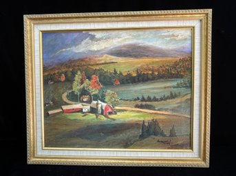 Landscape Painting Of Farm - Artist Signed