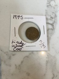 1919 S Lincoln Wheat Cent 163