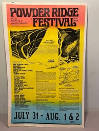 1970, Vintage Powder Ridge Festival, Middlefield CT. 14'X 22' Poster By Tribune Showprint, Inc