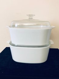 Pair Of Casserole Dishes With Glass Lids