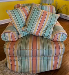 Oversized Swivel Arm Chair - 1 Of 2