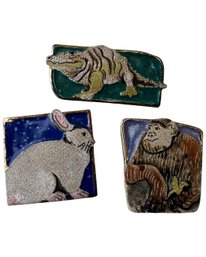 Lot Of These Unique Ceramic Pins - Made By Ginny Seeley