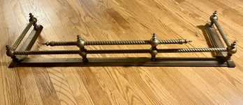 Great Antique Brass Fireplace Fender - Dated 1887