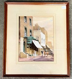 Frank Sherwin Framed Print, Western Town, Figures And Horse
