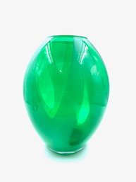 Beautiful Multitone Green Statement Art Glass Piece