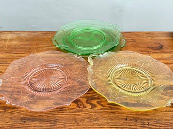 Depression Glass Platters
