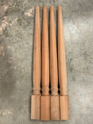 Set Of 4 NEW Solid CHERRY Turnings Lot # 4