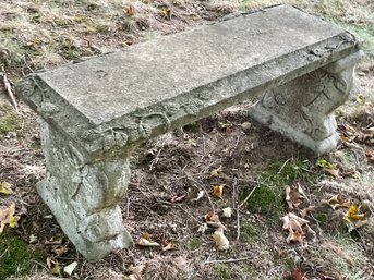 Vintage Cement Garden Bench