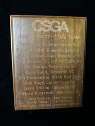 CSGA Wood Plaque