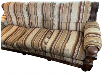 Vintage Couch With Wood Trim