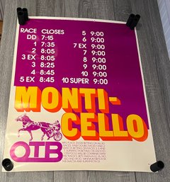 Vintage Monti-cello Race Poster