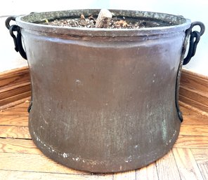 Extra Large Vintage Copper Pot With Handles