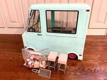 Our Generation Ice Cream Truck For 18' Dolls With Accessories