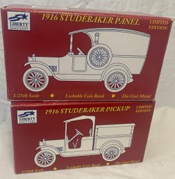 Two Liberty Classics 1916 Studebaker Coin Banks