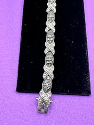 Black Diamond Bracelet  On Sterling