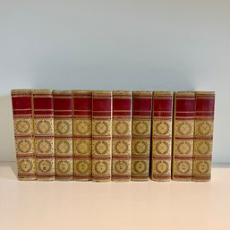 An Incomplete Set Of Antique Leather Bound Mark Twain Collection - Loc A